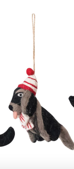 Wool Felt Dog Ornament