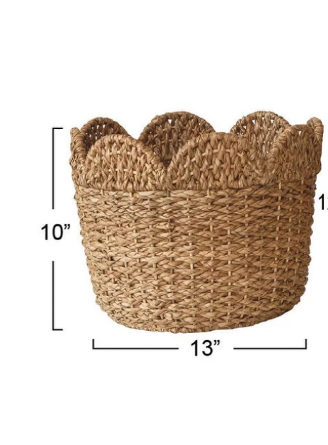 Braided Basket with Scallop Edge