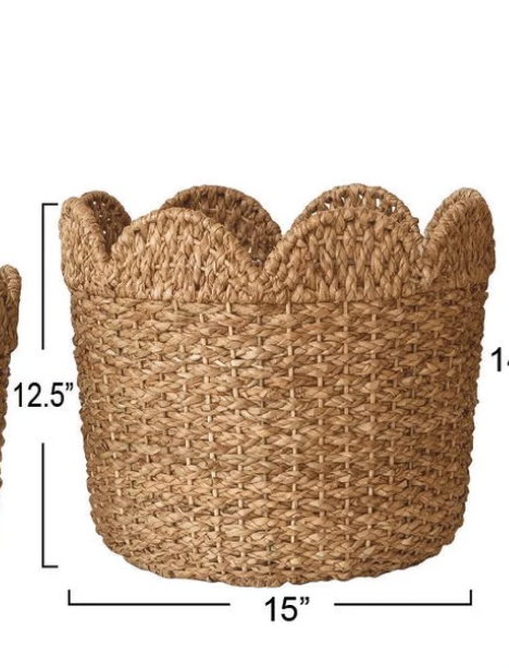 Braided Basket with Scallop Edge