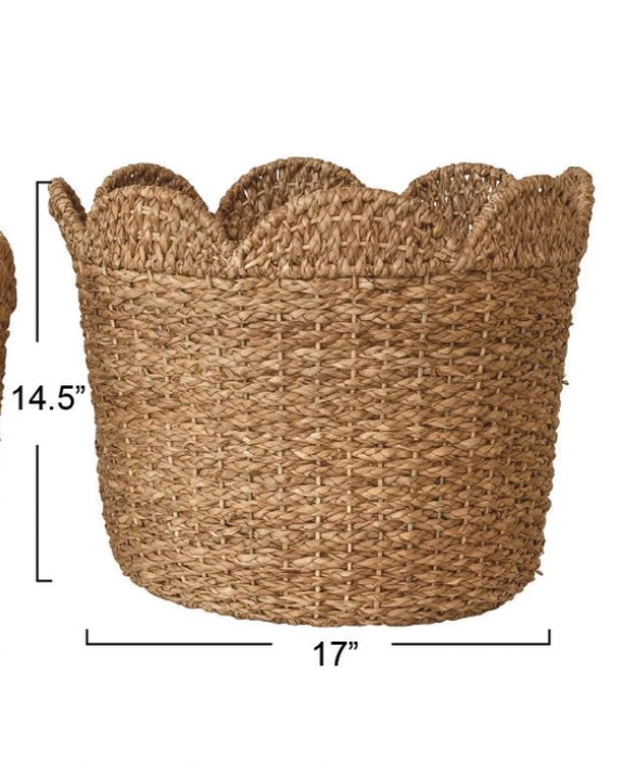 Braided Basket with Scallop Edge