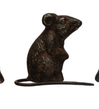 Metal Mouse Statue