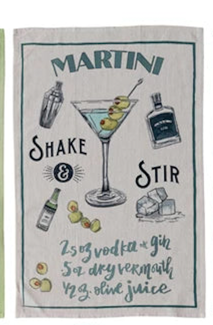 Cocktail Recipe Towel