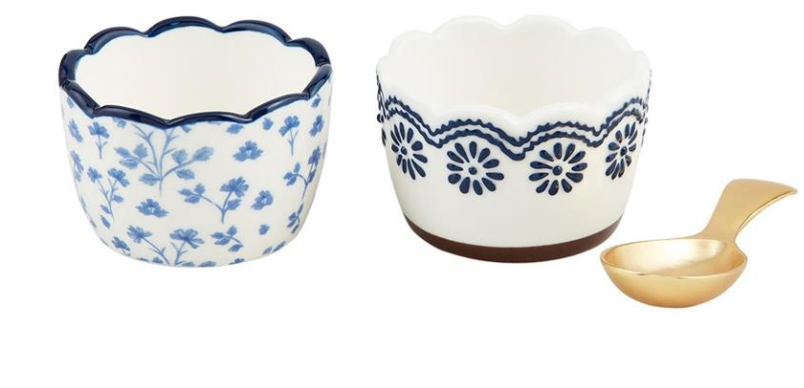 Blue Floral Tidbit Set