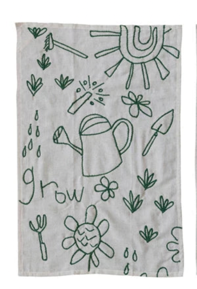 Embroidered Linen Towel