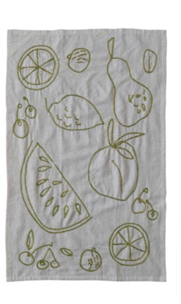 Embroidered Linen Towel