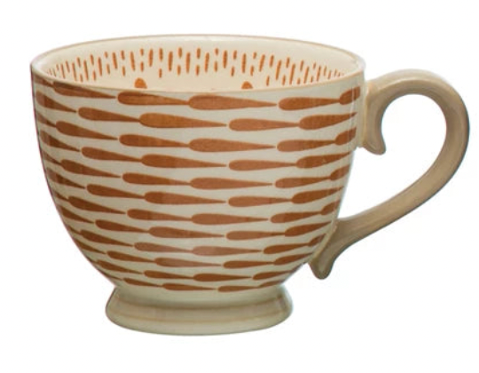 Patterned Stoneware Mug