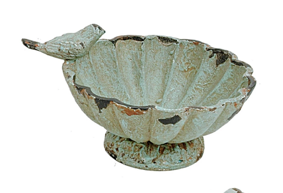 Pewter Bird Bowl