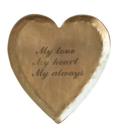 Etched Saying Heart Dish - Madison's Niche 