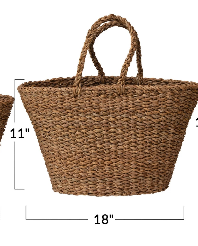 Hand-Woven Seagrass Tote