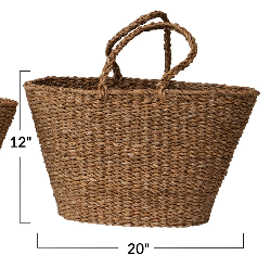 Hand-Woven Seagrass Tote