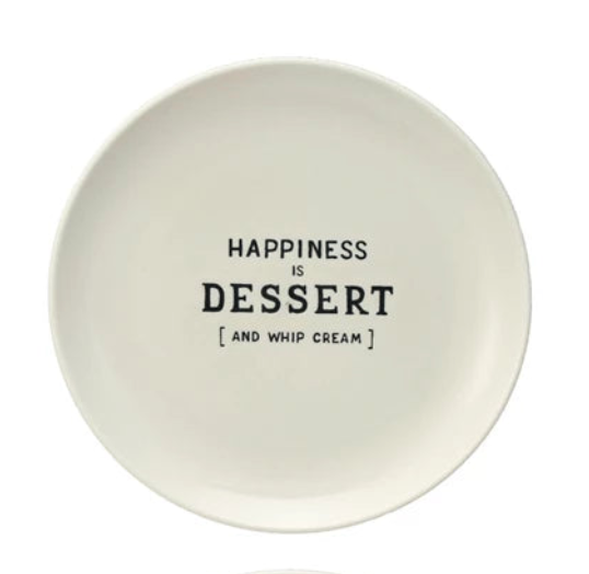 Stoneware Plate with Saying