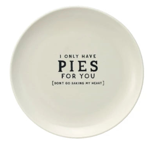 Stoneware Plate with Saying