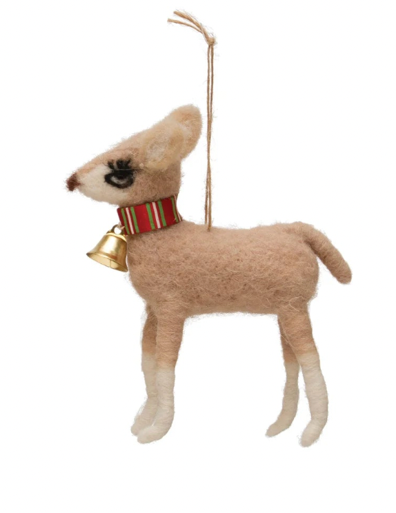 Wool Reindeer Ornament