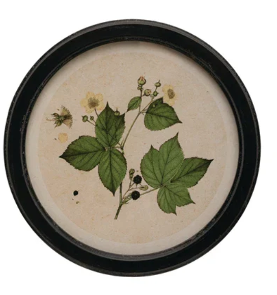 Round Botanical Wall Art