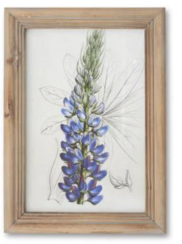 16.5" Framed Flower Print