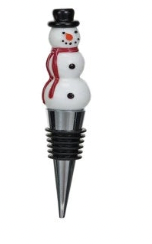 Holiday Glass Wine Stopper