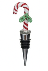 Holiday Glass Wine Stopper