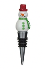 Holiday Glass Wine Stopper