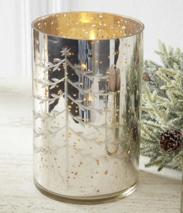 Silver Tree Votive Holder