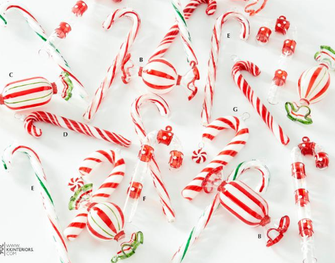 Blown Glass Candy Cane