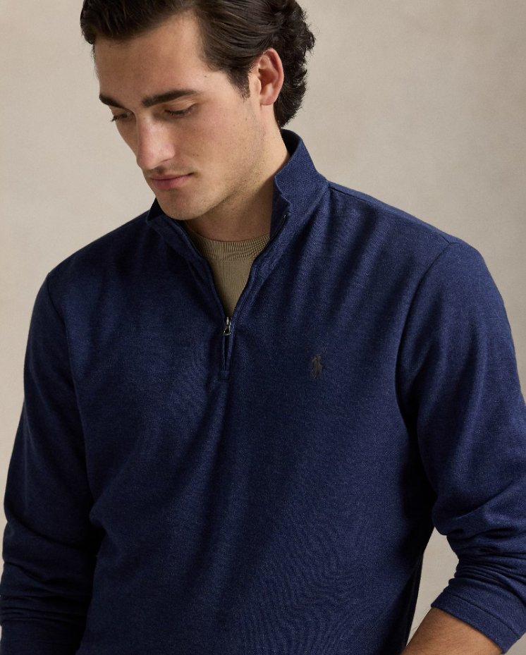 Long Sleeve Jacquard Half Zip Pullover