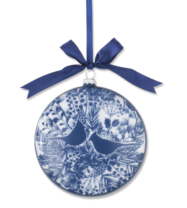 Blue & White Cardinal Ornament