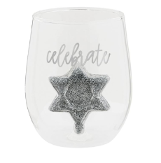 Hanukkah Wine Glass