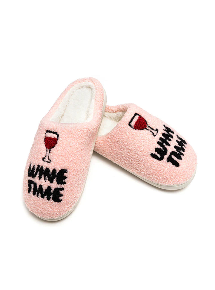 Wine Time Slippers