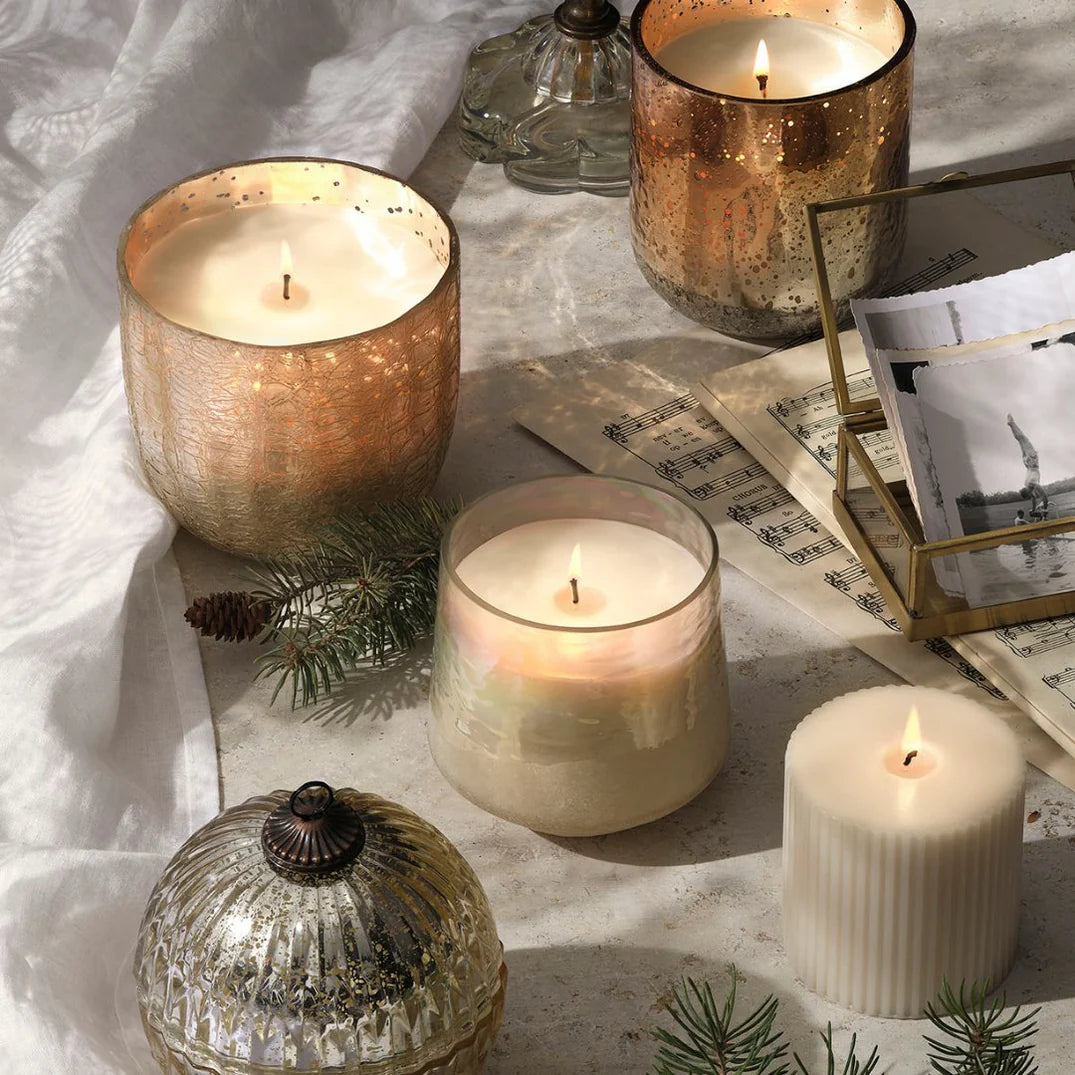 Winter White Mercury Ornament Candle