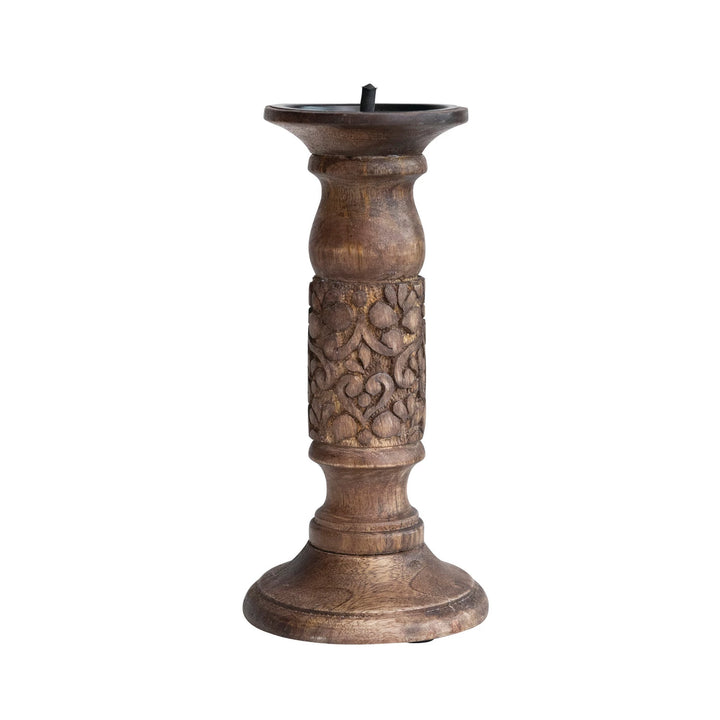 Hand-Carved Candle Holder