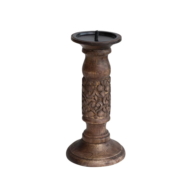 Hand-Carved Candle Holder