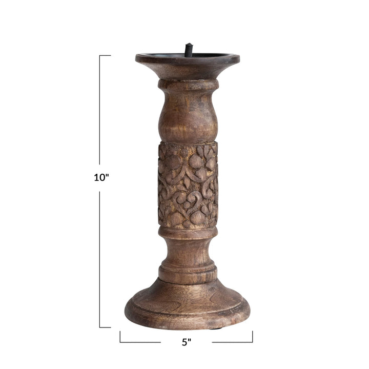 Hand-Carved Candle Holder