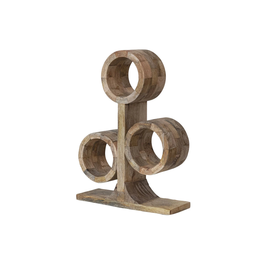 Wood Circle Wine Rack