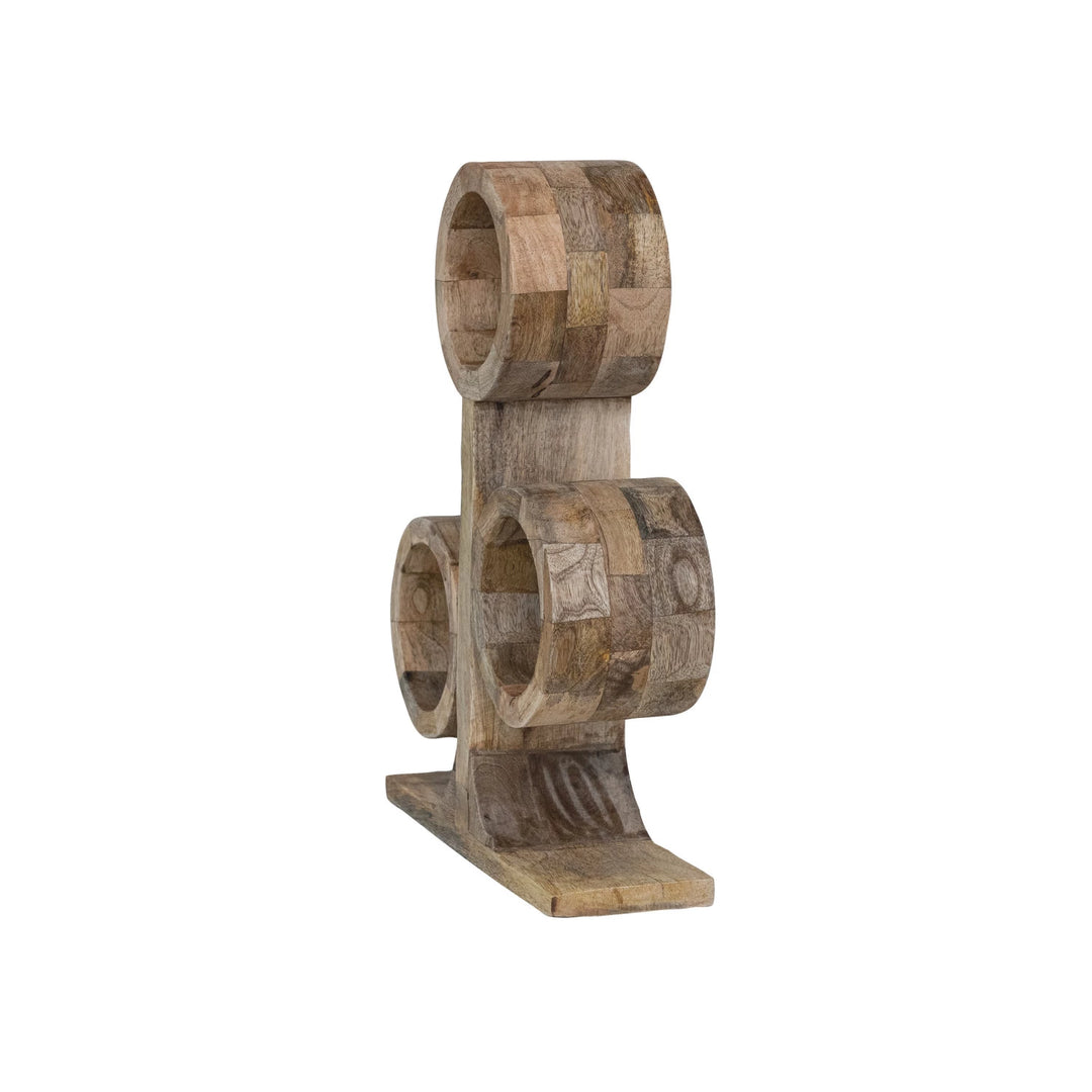 Wood Circle Wine Rack