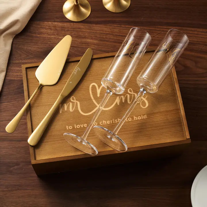 Wedding Flutes Set with Server