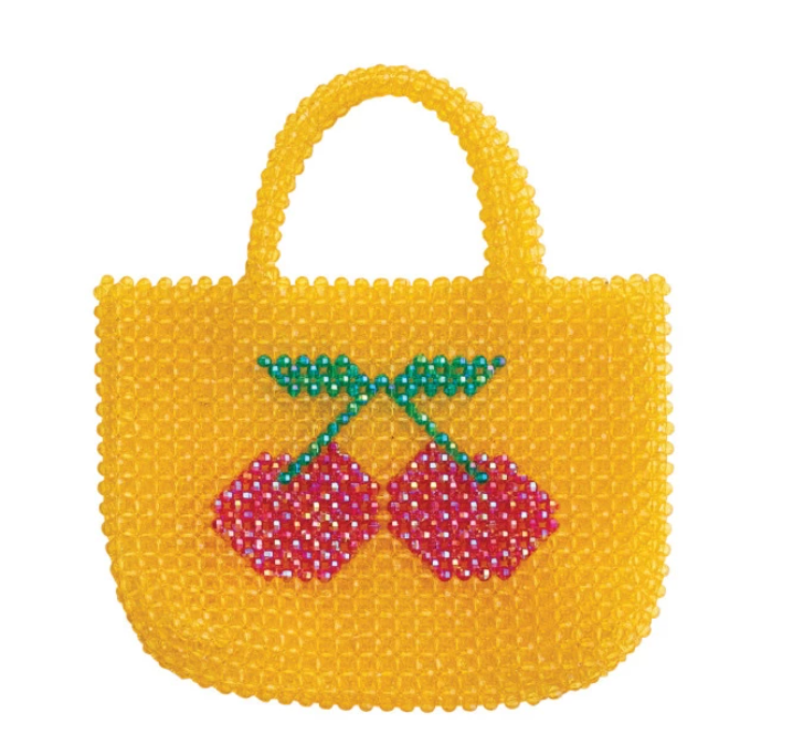 Beaded Handbag With Image