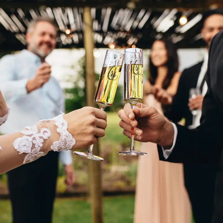 Wedding Flutes Set with Server