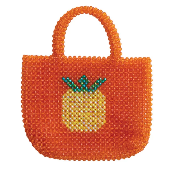 Beaded Handbag With Image