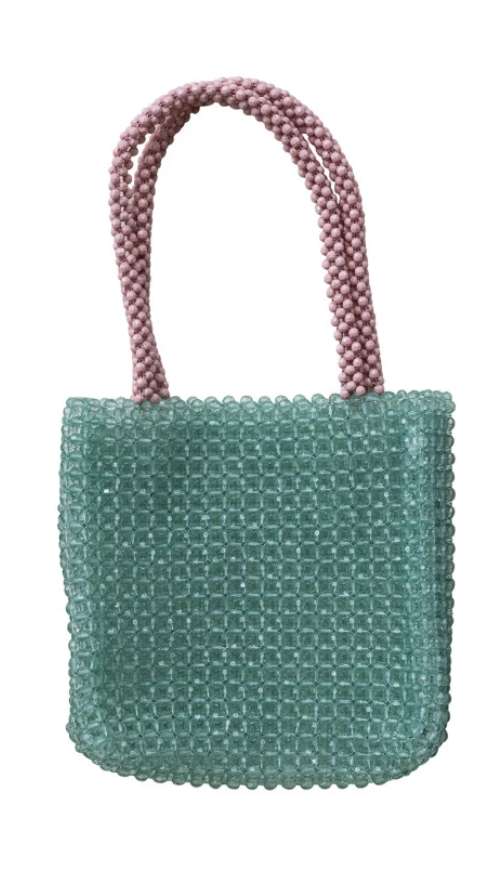 Beaded Two-Tone Handbag