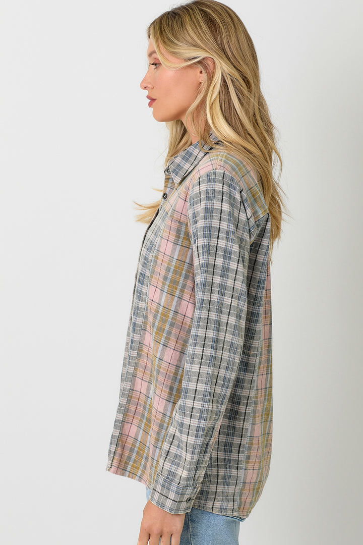 Color Block Flannel