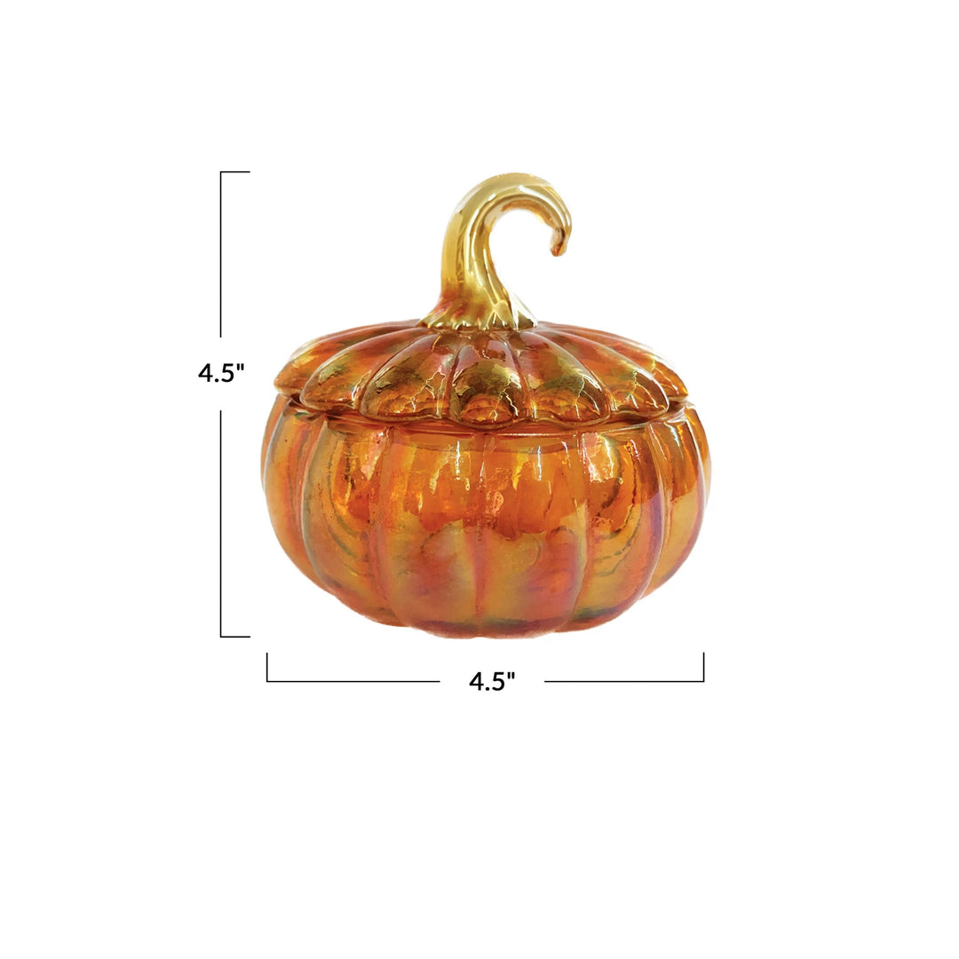 Glass Pumpkin Jar