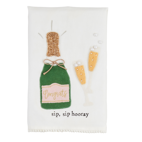 Sip Hooray Wedding Towel