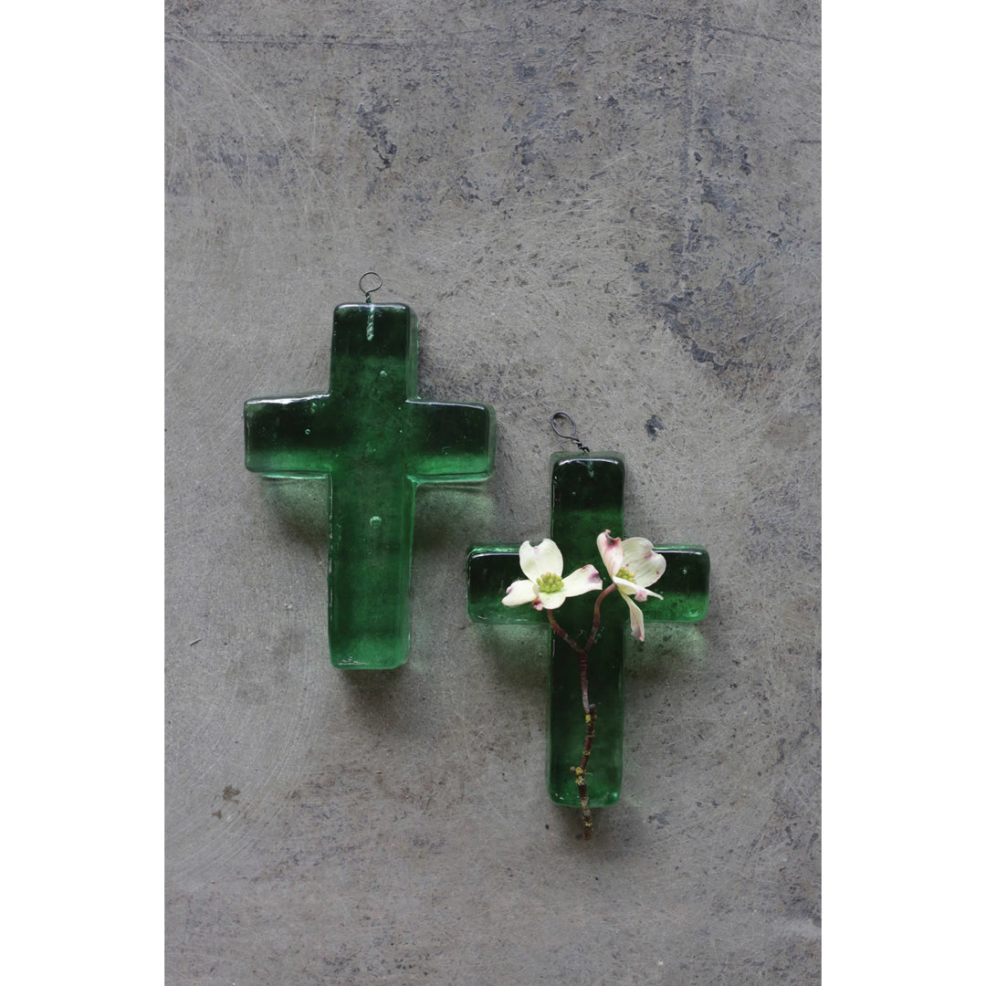 Green Glass Cross