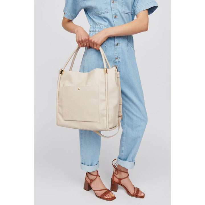 Deborah Tote Bag in Cream - Madison's Niche 