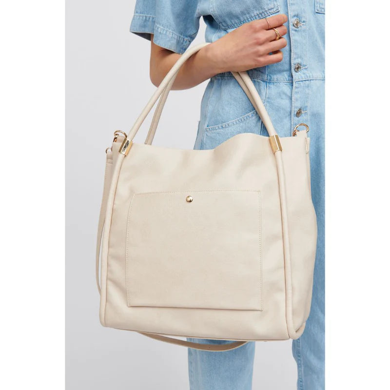 Deborah Tote Bag in Cream - Madison's Niche 