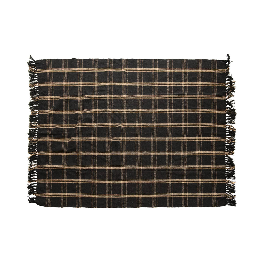 Black Plaid Throw - Madison's Niche 