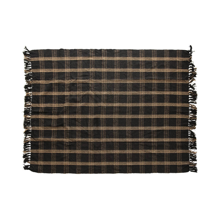 Black Plaid Throw