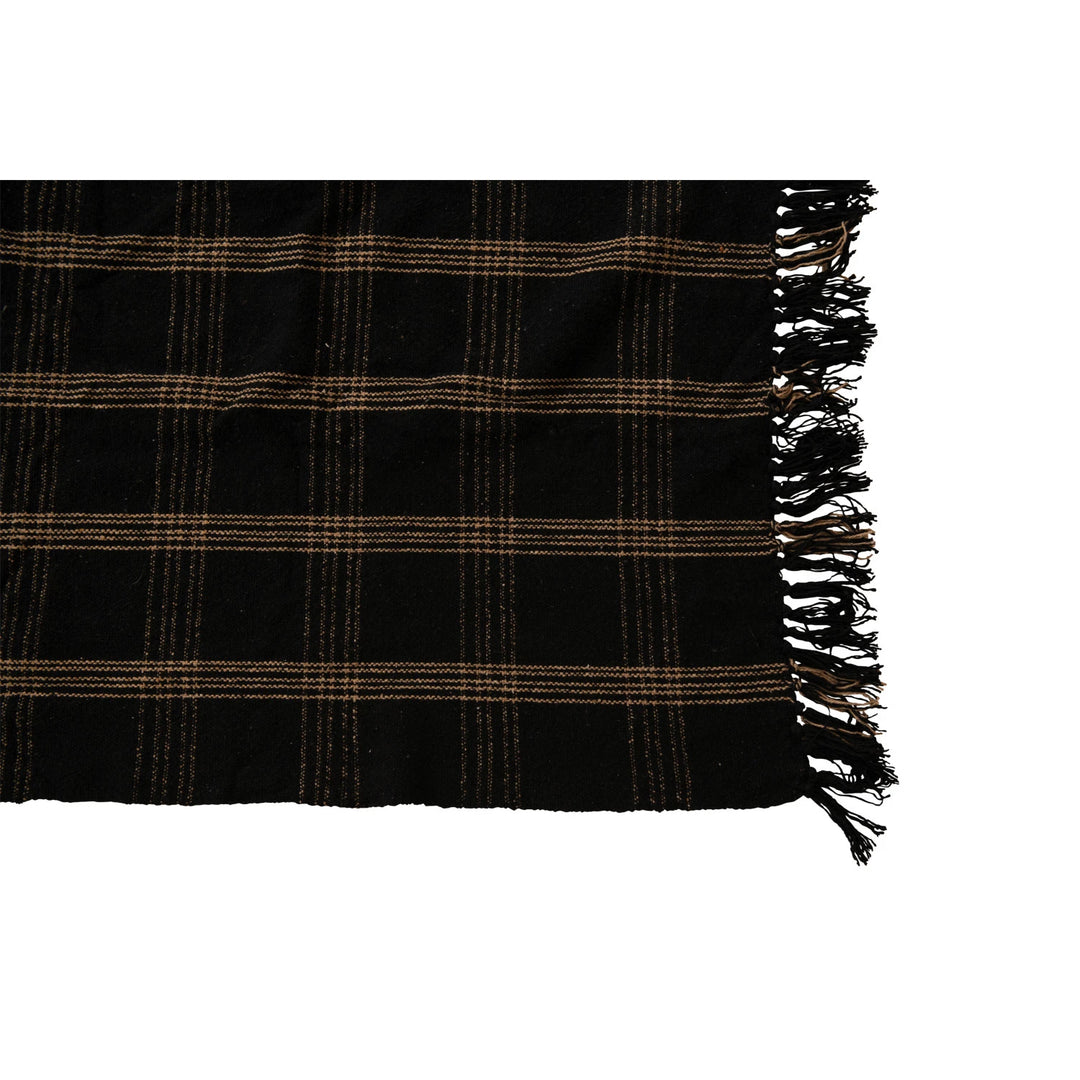 Black Plaid Throw - Madison's Niche 