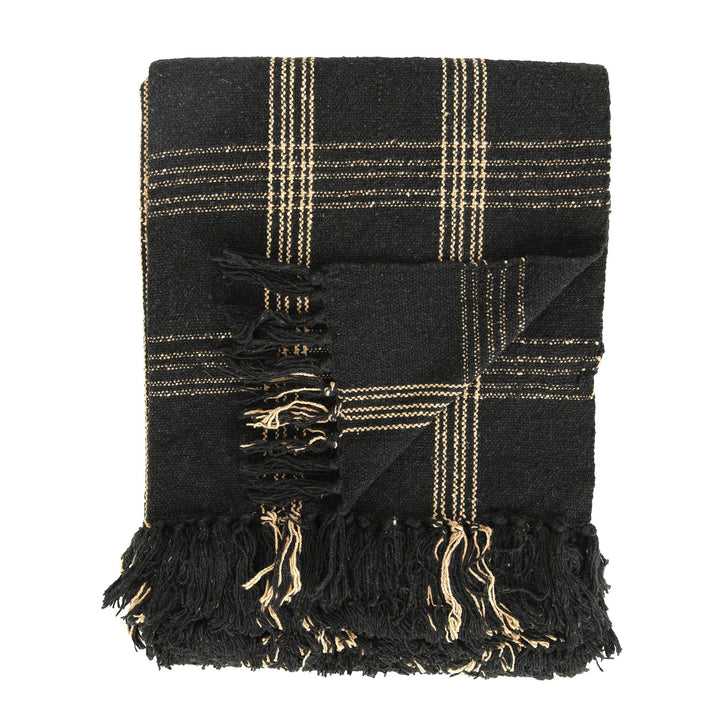 Black Plaid Throw - Madison's Niche 