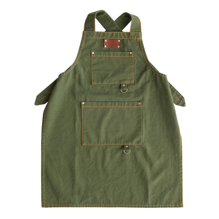 Green Cross Back Apron